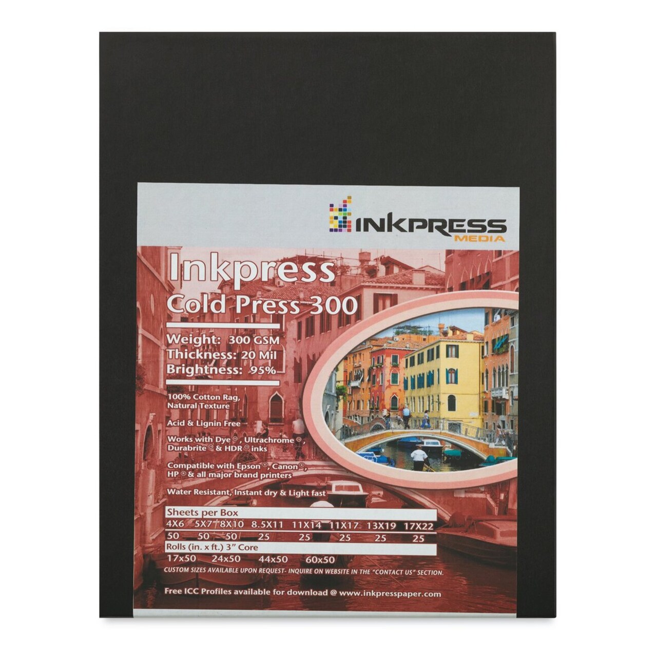 Inkpress Cold Press 300 Paper - 8-1/2 x 11, 300 gsm, 25 Sheets